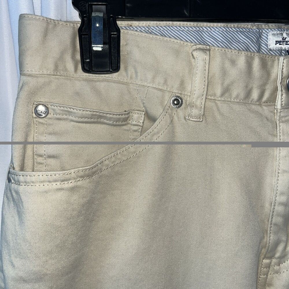 Peter Millar Men’s Ultimate Sateen 5 Pocket Pant MEOB39 Size 30 Khaki Golf - Picture 5 of 10